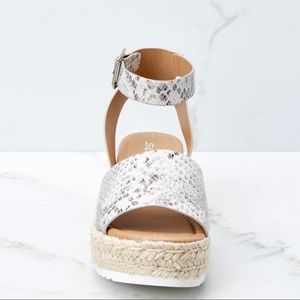 SODA snakeskin platform sandals